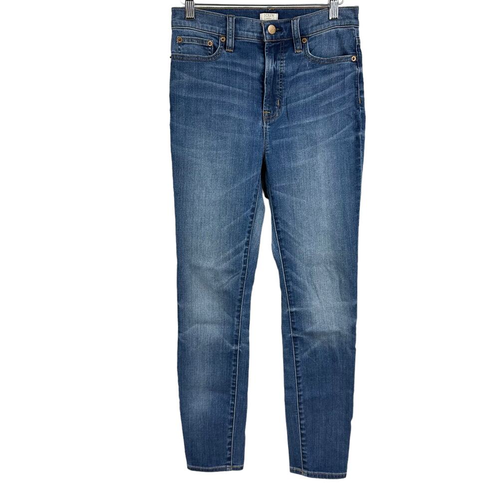 J.Crew High Rise Skinny Jeans‎ Womens 27 Medium Wash Stretch Denim G3155 Blue
